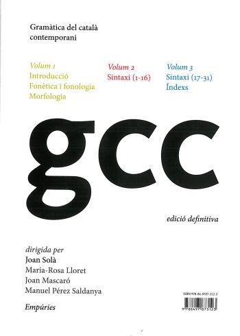 GRAMÀTICA DEL CATALÀ CONTEMPORANI I, II I III | 9788497873123 | DIVERSOS AUTORS/JOAN SOLÀ