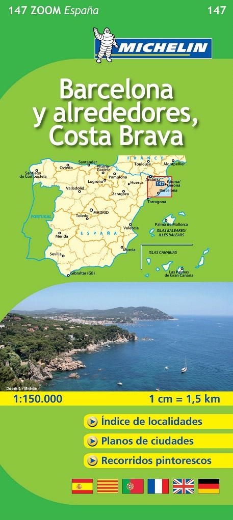 MAPA ZOOM BARCELONA Y ALREDEDORES, COSTA BRAVA | 9782067140660 | VARIOS AUTORES