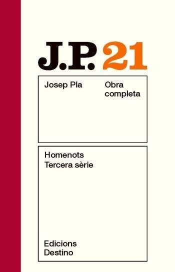 HOMENOTS. TERCERA SÈRIE | 9788497101615 | JOSEP PLA