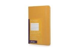 MOLESKINE 2014 WEEKLY PLANNER, HORIZONTAL, 12 MONTH, LARGE, YELLOW ORANGE, HARD COVER  | 9788866136095