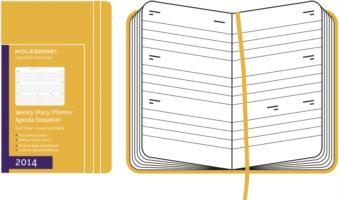 MOLESKINE 2014 GOLDEN YELLOW POCKET DIARY WEEKLY | 9788866136583