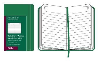 DIARY 2014 MOLESKINE GREEN POCKET DAILY 12 MONTH HARD | 9788866136620