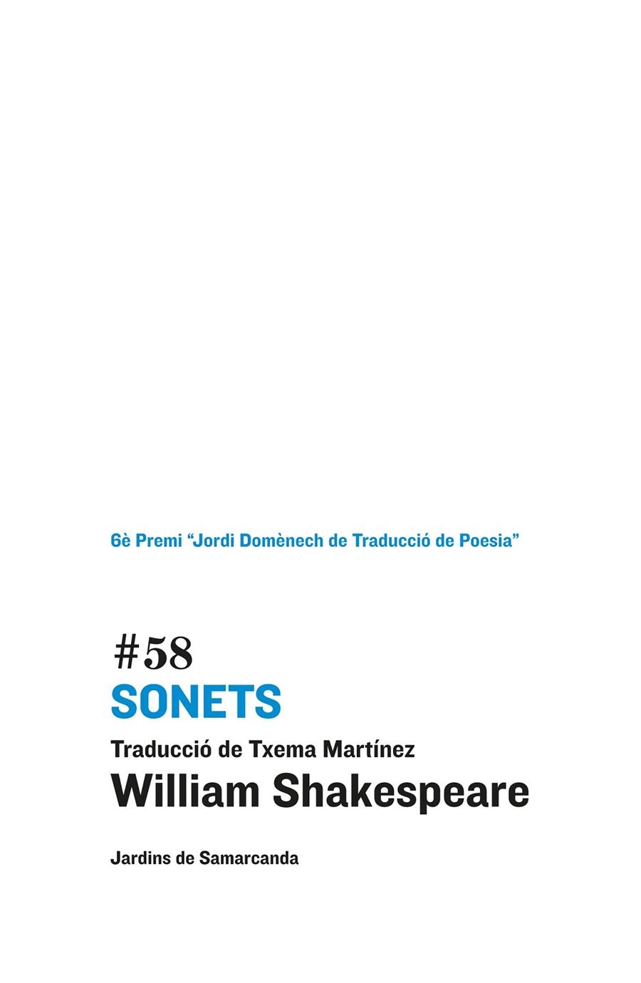 SONETS SHAKESPEARE | 9788497663823 | SHAKESPEARE, WILLIAM / MARTÍNEZ INGLÉS, TXEMA