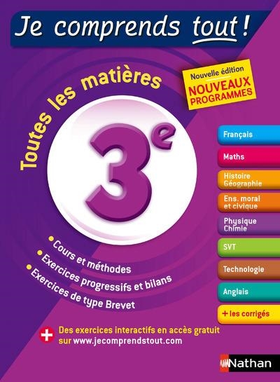 JE COMPRENDS TOUT! TOUTES LES MATIÈRES 3E - ÉDITION 2016 | 9782091894812 | CÉLINE MIMOUNI, MARIA PINTO, EMMANUELLE LAFONT, SYLVIE MARTIN-RAYEH