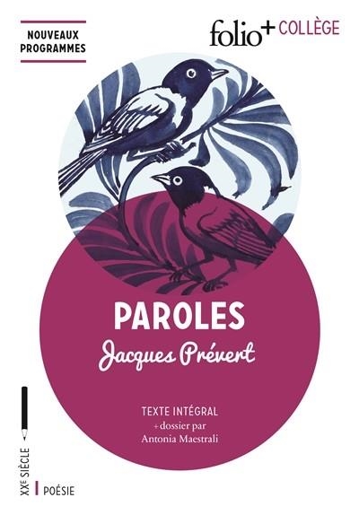 PAROLES  (FOLIO+COLLÈGE) | 9782070794010 | PRÉVERT, JACQUES