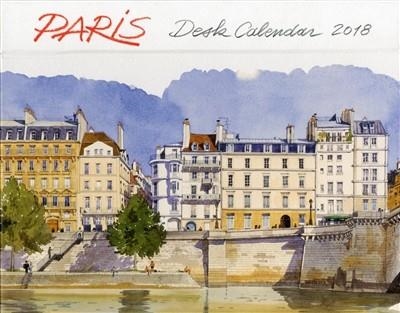 AGENDA PARIS : DESK CALENDAR 2018 (ACQUARELLES) | 9782878682151 | FABRICE MOIREAU