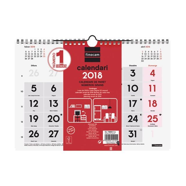 CALENDARI PARET N. GRANS M 2018 CAT | 8422952151555