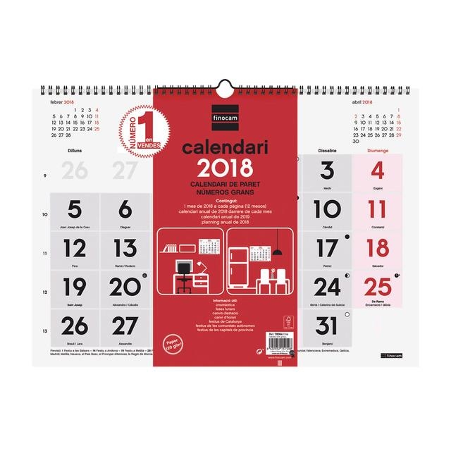 CALENDARI PARET N. GRANS L 2018 CAT | 8422952151548