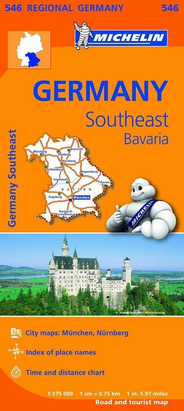 MAPA REGIONAL GERMANY SOUTHEAST, BAVARIA | 9782067183698 | MICHELIN