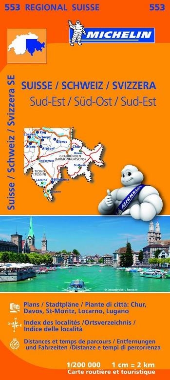 MAPA REGIONAL SUISSE SUD-EST/ SCHWEIZ SÜD-OST/ SVIZZERA SUD-EST | 9782067183773 | MICHELIN