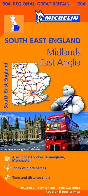 MAPA REGIONAL SOUTH EAST ENGLAND, MIDLANDS, EAST ANGLIA | 9782067183346 | MICHELIN