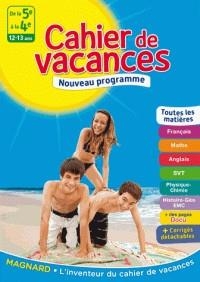 CAHIER DE VACANCES DE LA 5E À LA 4E - 12-13 ANS - ÉDITION 2017 | 9782210756915 | COLLECTIF