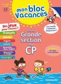 MON BLOC VACANCES - DE LA GRANDE SECTION AU CP - ÉDITION 2018 | 9782210758971 | COLLECTIF