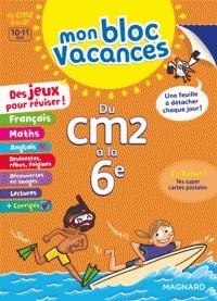 MON BLOC VACANCES - DU CM2 À LA 6E  - ÉDITION 2018 | 9782210759022 | COLLECTIF