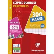 FEUILLES DOUBLES A4 RÉG SÉYÈS 100 FEUILLES+50 GRATUITES  | 3329680147117