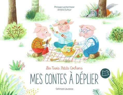 MES CONTES À DÉPLIER. LES TROIS PETITS COCHONS | 9782075121088 | PHILIPPE LECHERMEIER, AMÉLIE DUFOUR