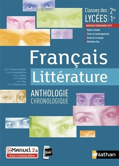 FRANÇAIS LITTÉRATURE, ANTHOLOGIE CHRONOLOGIQUE : CLASSES DES LYCÉES, 2DE, 1RE, NOUVEAU PROGRAMME 2019 : I-MANUEL 2.0, LIVRE + LICENCE ÉLÈVE | 9782091653181 | VARIS