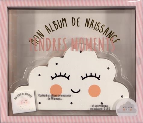 TENDRES MOMENTS - MON ALBUM DE NAISSANCE - AVEC UNE VEILLEUSE EN BOIS EN FORME DE NUAGE ET 8 LED  | 9782360914432 | GUERMONPREZ, CAROLE