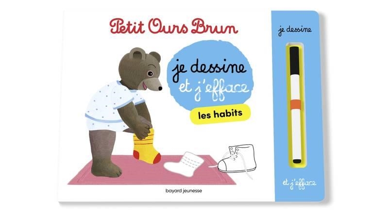 JE DESSINE ET J'EFFACE AVEC PETIT OURS BRUN- LES HABITS | 9791036305405 | DANIÈLE BOUR, CÉLINE BOUR-CHOLLET, 