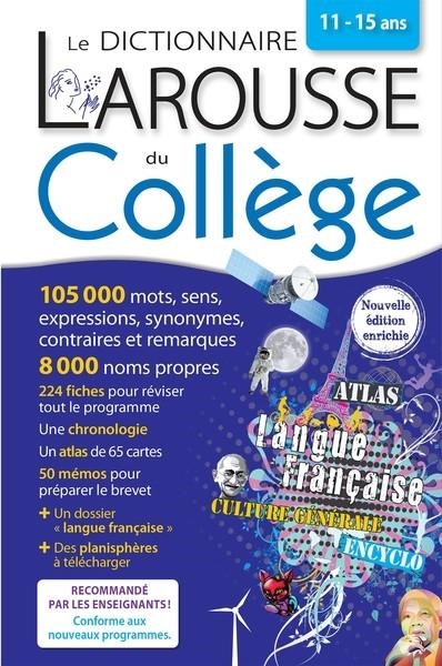 DICTIONNAIRE DE LA LANGUE FRANÇAISE: LAROUSSE COLLÈGE 6ÈME 3ÈME 2020 (ANCIENNES ÉDITIONS: 9782035972835, 9782035938244, 9782035950291 ET 9782035926067 | 9782035985248