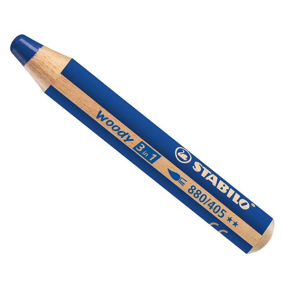 CRAYONS BLEU  WOODY STABILO (COULEURS FONCÉES: LAPIZ  AZUL | 4006381115490