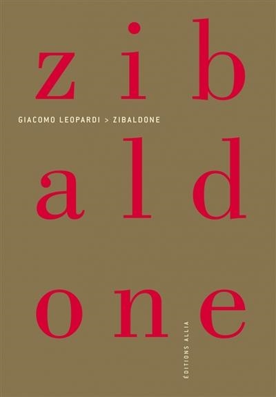 ZIBALDONE  | 9791030411485 | GIACOMO LEOPARDI