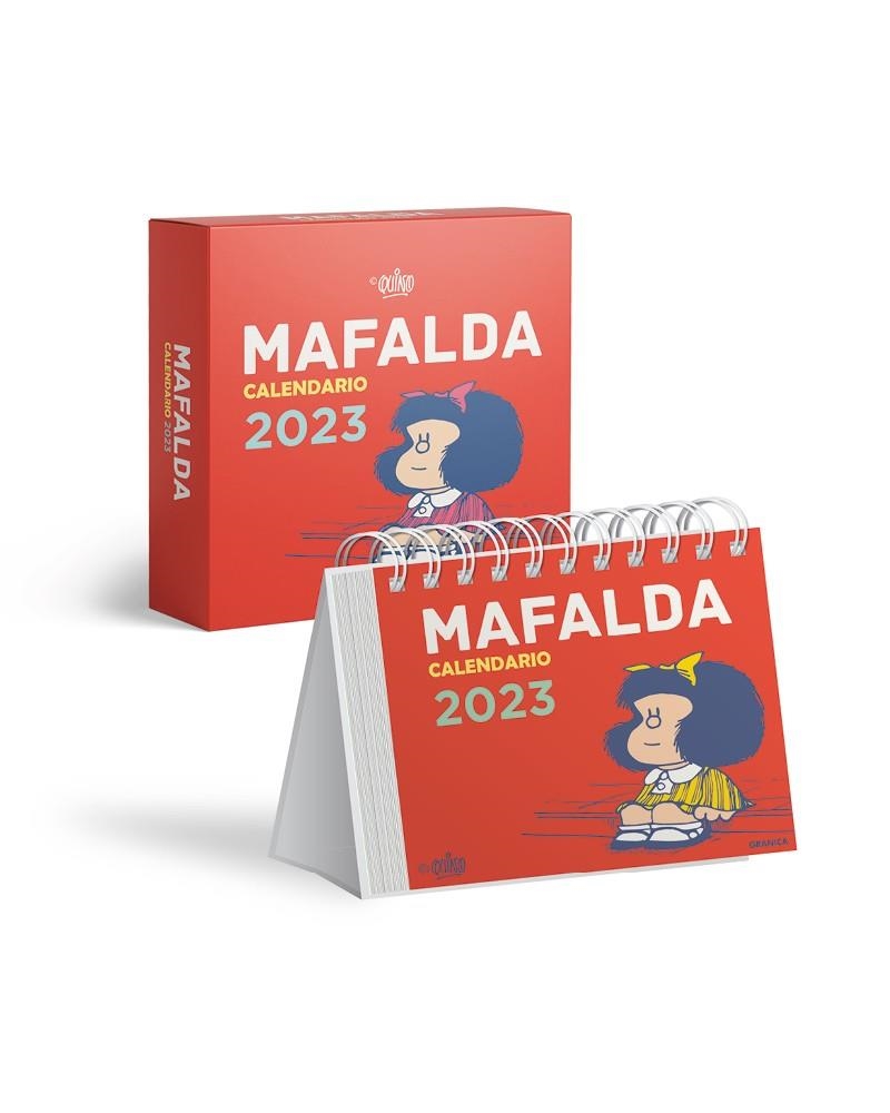 MAFALDA 2023, CALENDARIO ESCRITORIO ROJO CON CAJA | 9789878935102 | QUINO