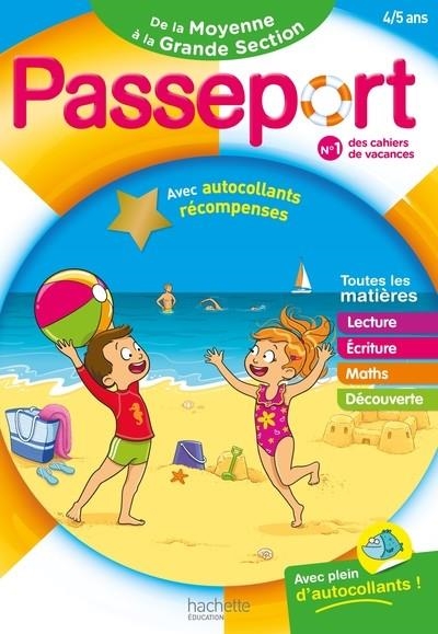 PASSEPORT - DE LA MOYENNE À LA GRANDE SECTION 4/5 ANS - CAHIER DE VACANCES 2023 | 9782017222507 | COLLECTIF