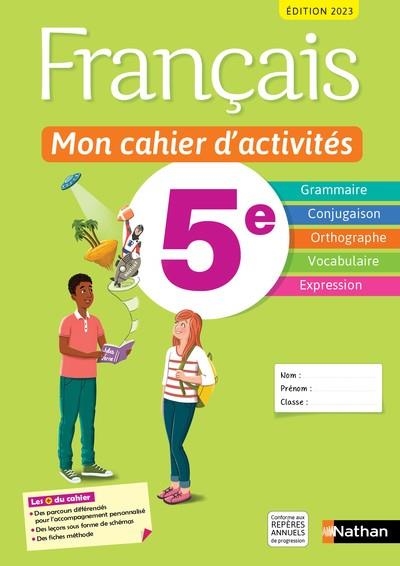 FRANÇAIS, MON CAHIER D'ACTIVITÉS 5E | 9782095019822 | CALLET/CHIFFRE