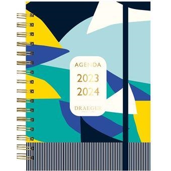 AGENDA SEMAINIER 2023-2024 - 13X18 CM - SEPTEMBRE 2023 À AOÛT 2024 - BLEU ET JAUNE | 3045671084727