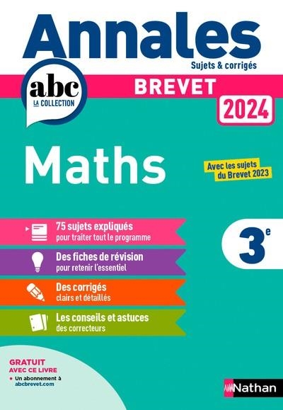 ANNALES BREVET 2024 MATHS - CORRIGÉ | 9782095023522 | COLLECTIF