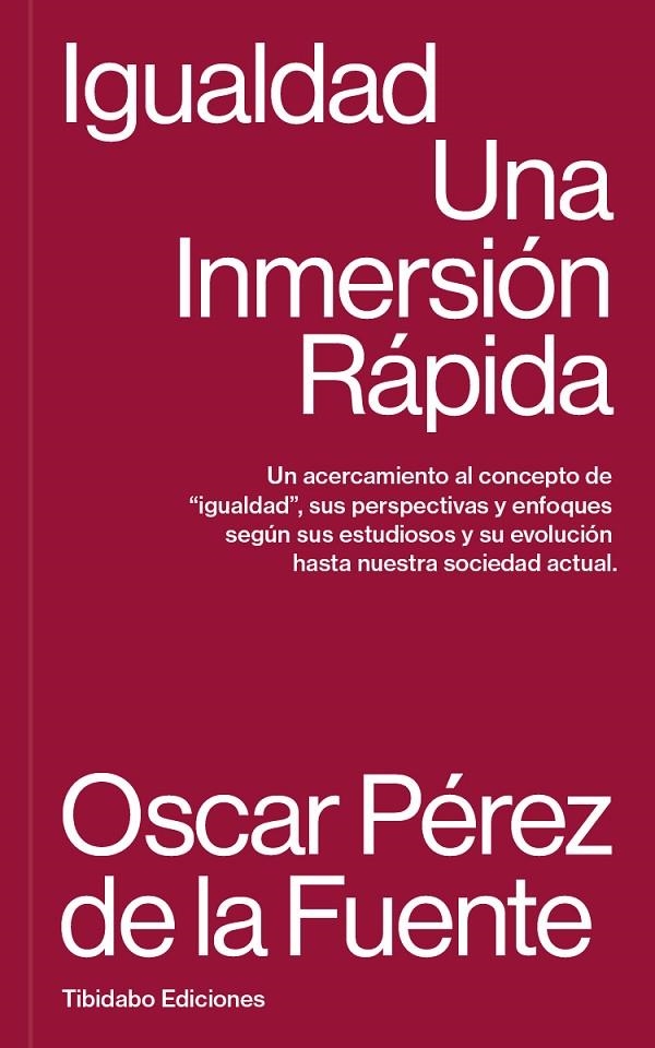 IGUALDAD. UNA INMERSIÓN RÁPIDA | 9788419683687 | PÉREZ DE LA FUENTE, OSCAR