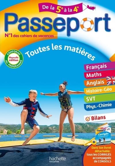 PASSEPORT - TOUTES LES MATIÈRES - DE LA 5E À LA 4E - CAHIER DE VACANCES 2024  | 9782017226307 | COLLECTIF