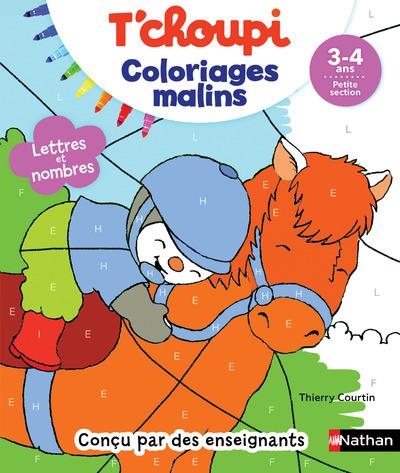 T'CHOUPI LETTRES ET NOMBRES 3-4ANS PETITE SECTION - COLORIAGES MALINS | 9782091932736 | COURTIN, THIERRY