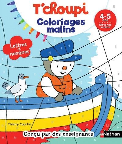 T'CHOUPI LETTRES ET NOMBRES MS - COLORIAGES MALINS - 4-5 ANS | 9782091932743 | COURTIN, THIERRY