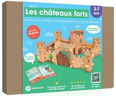 LES CHÂTEAUX FORTS - KIT PANDACRAFT 3-7 ANS  - CONSTRUIS TON CHÂTEAU FORT ET JOUE ! | 9782492898426 | COLLECTIF