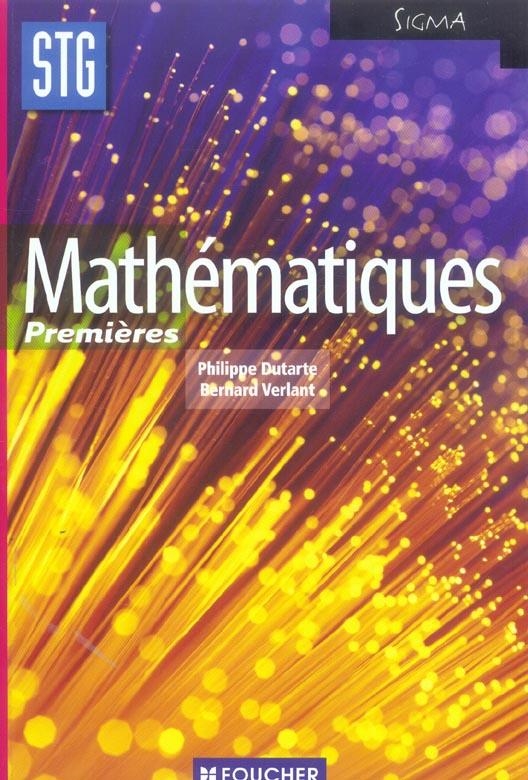 MATHS 1E STG 1STG 09 | 9782216100231 | 1STG 09 VERLANT