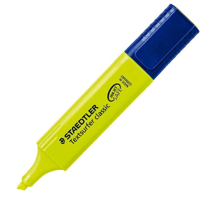 MARQUEUR JAUNE FLUO TYPE STABYLO -  ROTULADOR FLUO AMARILLO | 4007817304679